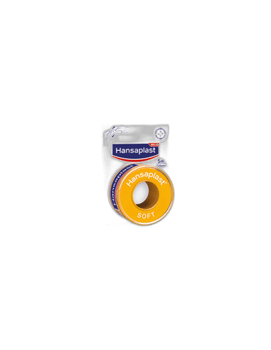 Imagen de ESPARADRAPO HIPOALERGICO HANSAPLAST SOFT 1 UNIDAD 5 M X 2,5