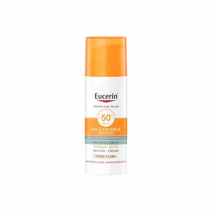 Imagen de Eucerin Oil Control Tinted Sun Gel Crema Spf50+ Color Tono Claro 50 Ml