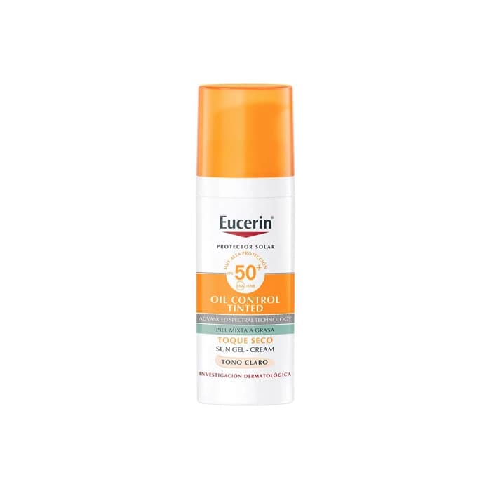 Imagen de Eucerin Oil Control Tinted Sun Gel Crema Spf50+ Color Tono Claro 50 Ml