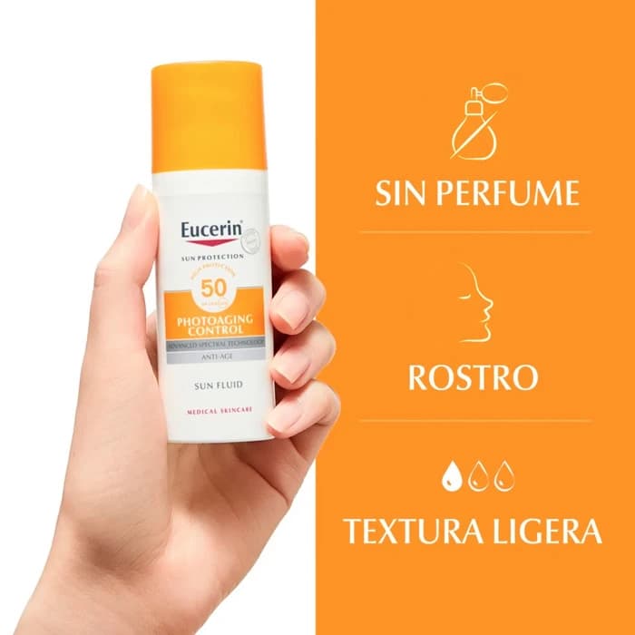 Imagen 4 de Eucerin Photoaging Control Sun Fluid Spf50+ 50 Ml