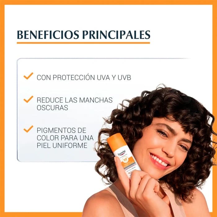 Imagen 3 de Eucerin Pigment Control Sun Gel Crema Spf50+ Color Tono Medio 50 Ml