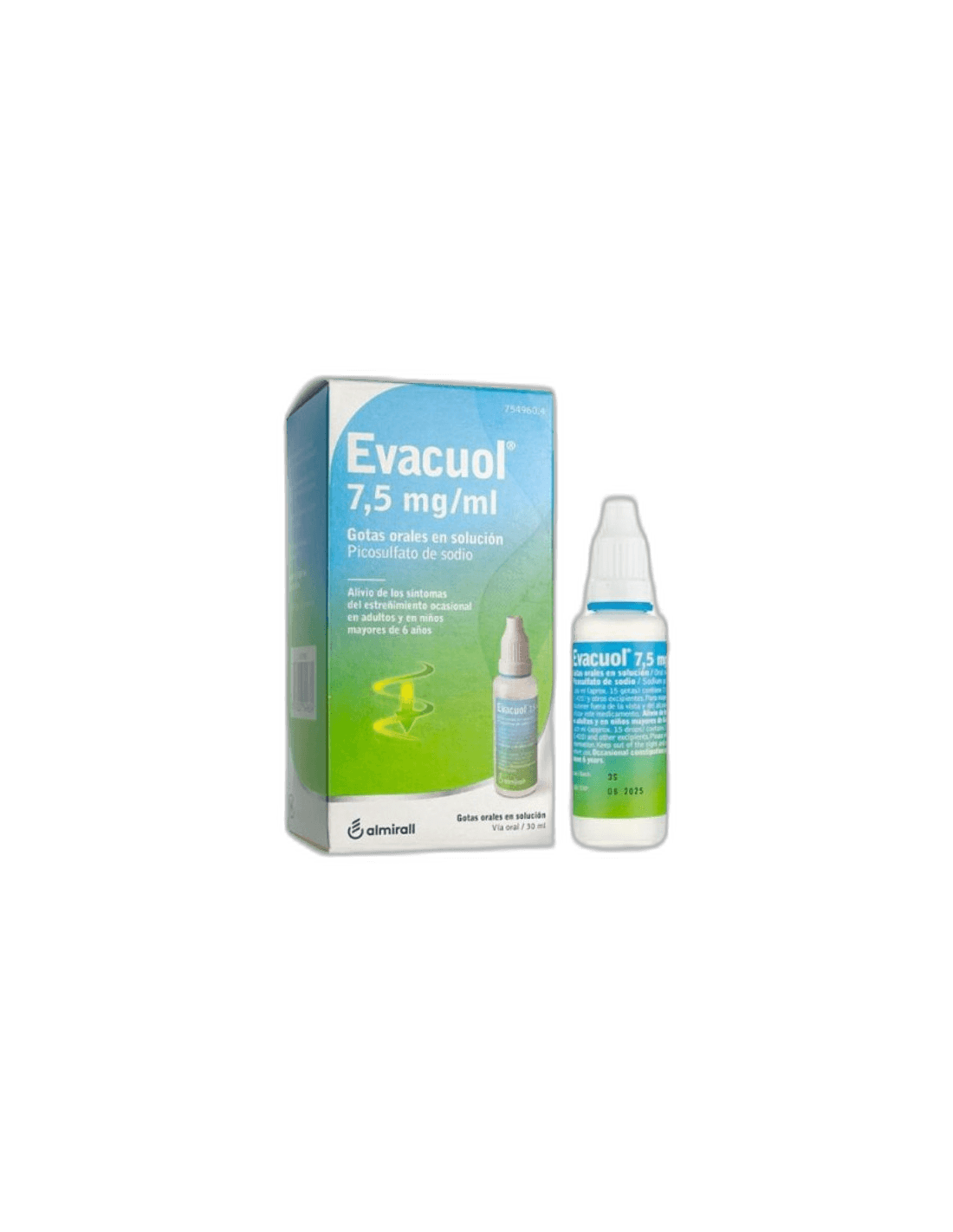 Imagen de EVACUOL 7,5 mg/ml GOTAS ORALES EN SOLUCION 1 FRASCO 30 ml