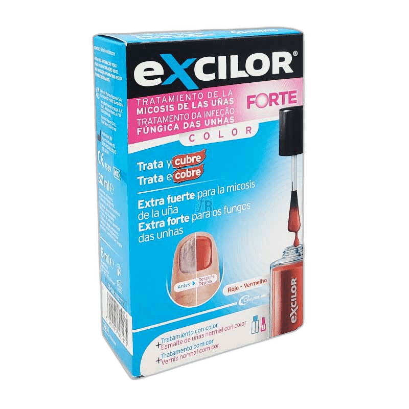 Imagen de EXCILOR FORTE + ESMALTE COSMETICO 1 FRASCO 30 ML COLOR ROJO