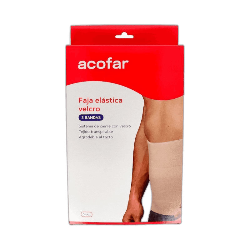 Imagen de FAJA ACOFAR ELASTICA VELCRO 3 BANDAS 1 UNIDAD TALLA 3