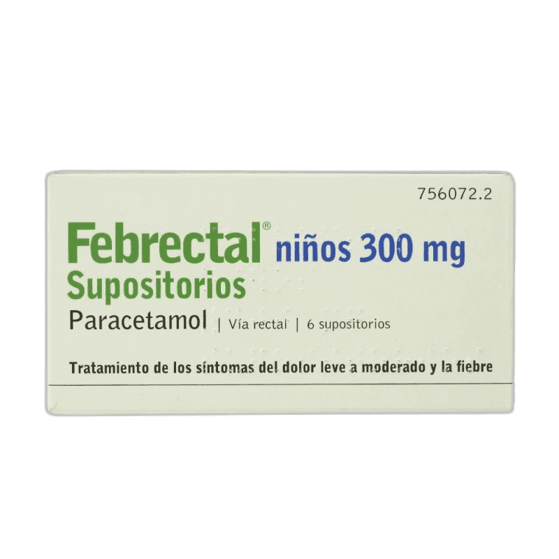 Imagen de FEBRECTAL NIÑOS 300 mg 6 SUPOSITORIOS