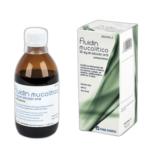Imagen de FLUIDIN MUCOLITICO 50 mg/ml SOLUCION ORAL 1 FRASCO 200 ml