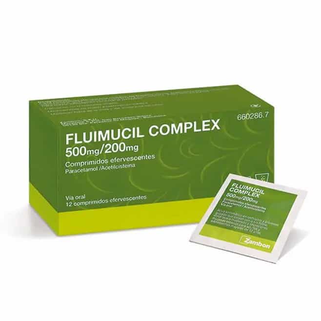 Imagen de Fluimucil Complex 500/200Mg 12 Comprimidos Efervescentes