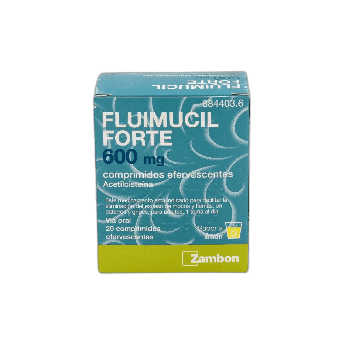 Imagen de FLUIMUCIL FORTE 600 mg 20 COMPRIMIDOS EFERVESCENTES