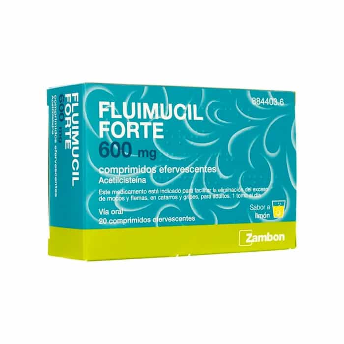 Imagen de FLUIMUCIL FORTE 600 MG 20 COMPRIMIDOS EFERVESCENTES