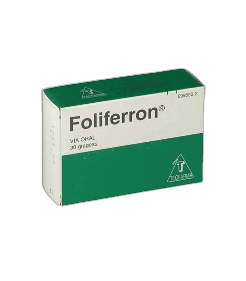 Imagen de FOLIFERRON 100 mg/0,15 mg 30 COMPRIMIDOS RECUBIERTOS