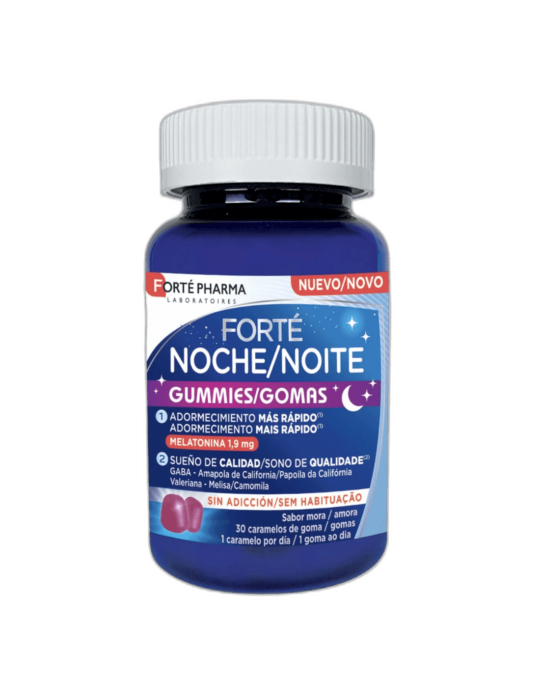 Imagen de FORTE NOCHE MELATONINA GUMMIES 30 CARAMELOS DE GOMA SABOR F