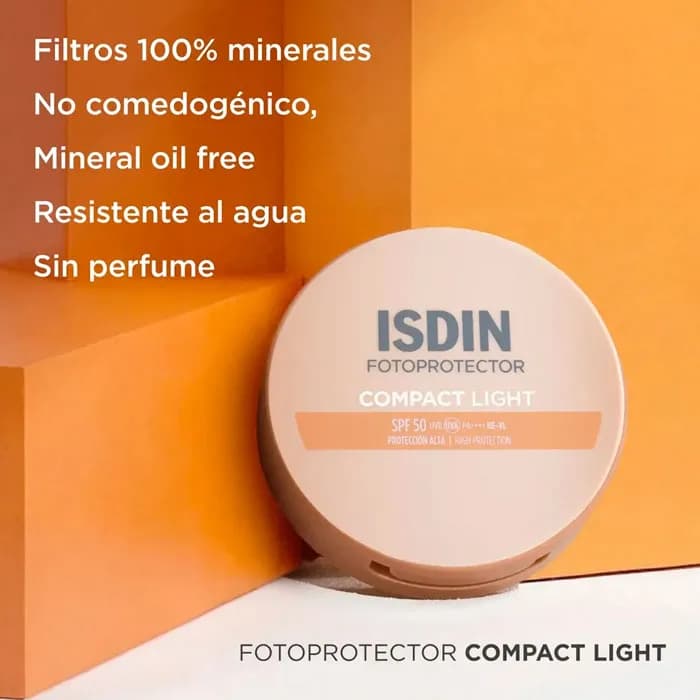 Imagen 3 de Fotoprotector Isdin Compact Light Spf50+ 10 Gr