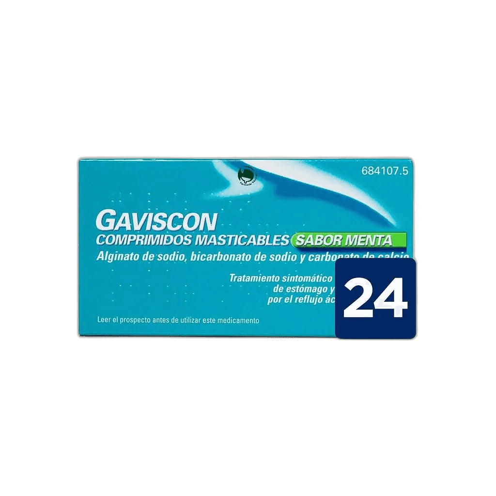 Imagen de GAVISCON 24 COMPRIMIDOS MASTICABLES (SABOR MENTA)