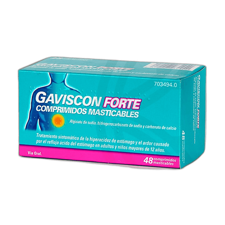 Imagen de GAVISCON FORTE 48 COMPRIMIDOS MASTICABLES