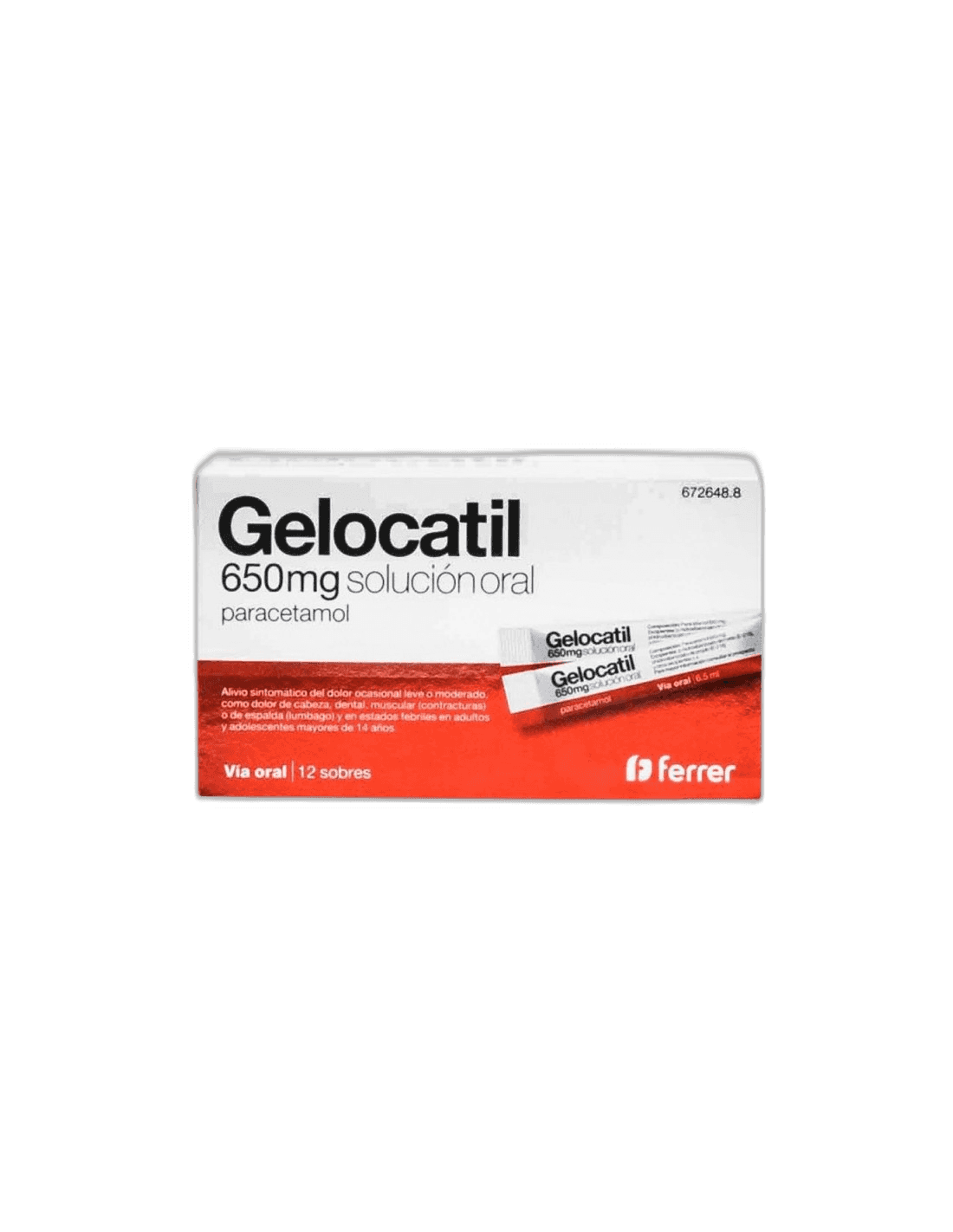 Imagen de GELOCATIL 650 mg 12 SOBRES SOLUCION ORAL