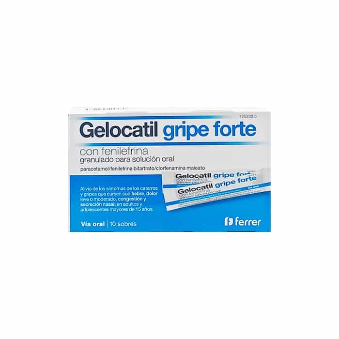 Imagen de Gelocatil Gripe Forte 10 Sobres Granulados