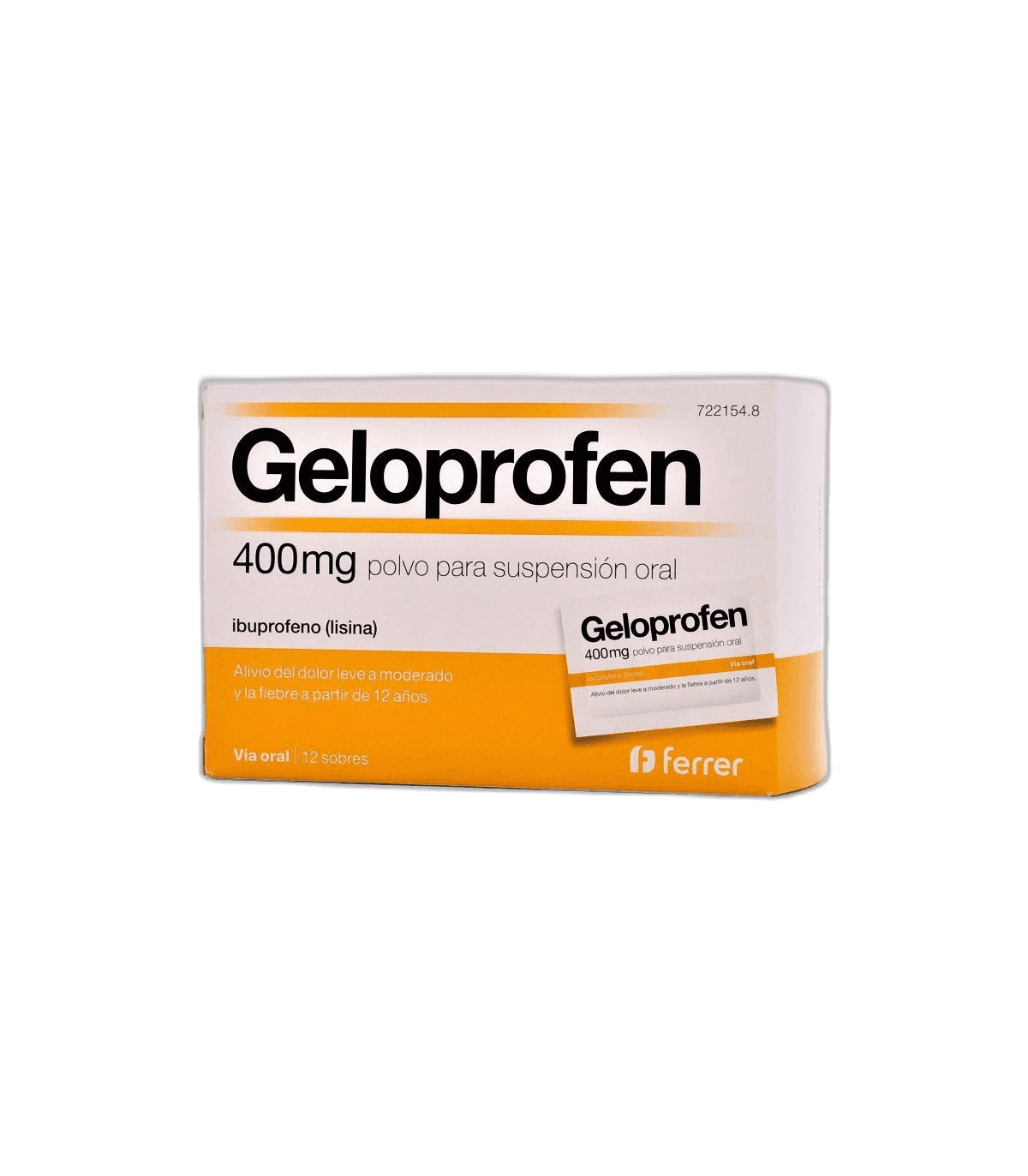 Imagen de GELOPROFEN RAPID 400 mg 12 SOBRES POLVO PARA SUSPENSION ORAL