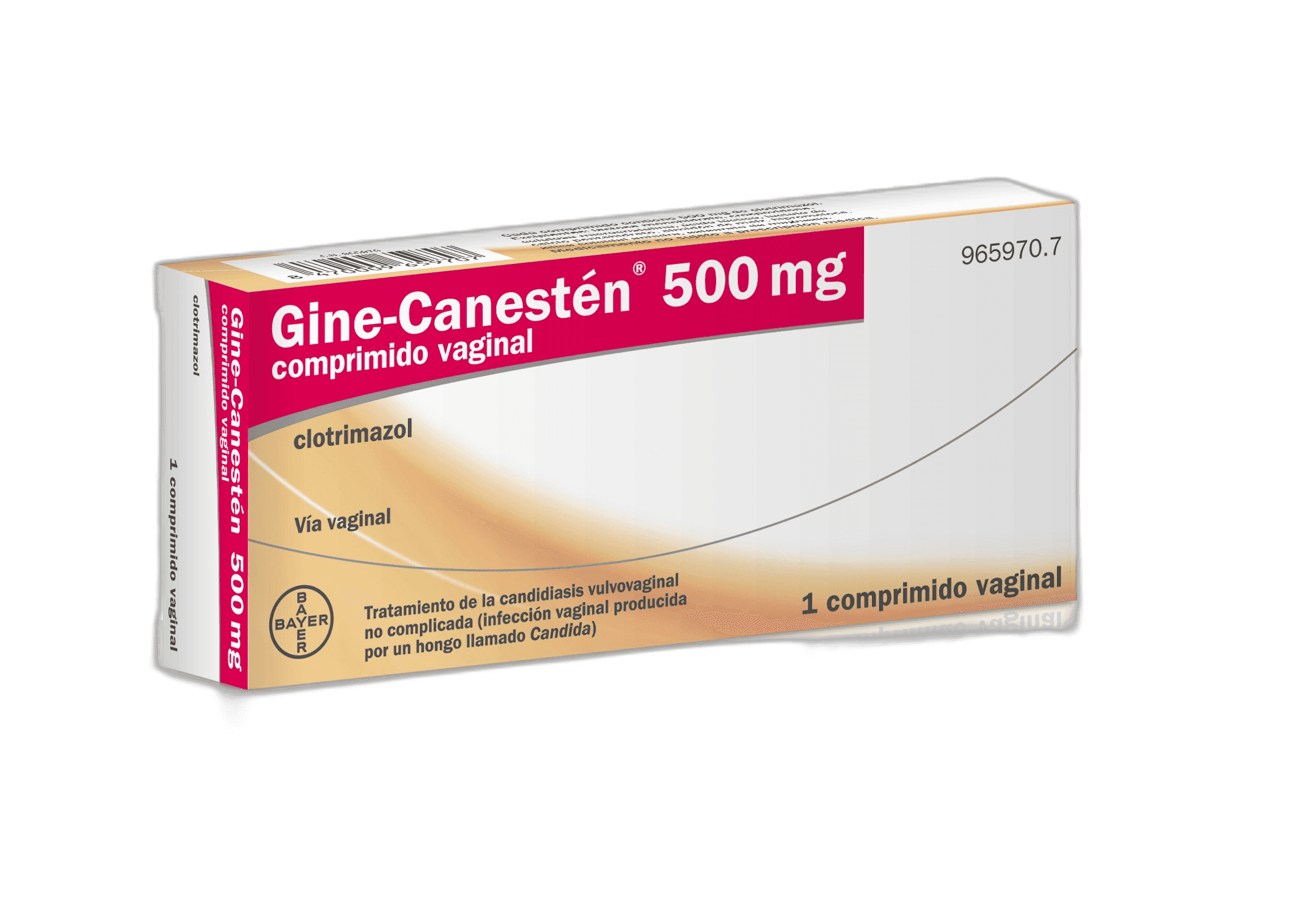 Imagen de GINE-CANESTEN 500 mg 1 COMPRIMIDO VAGINAL