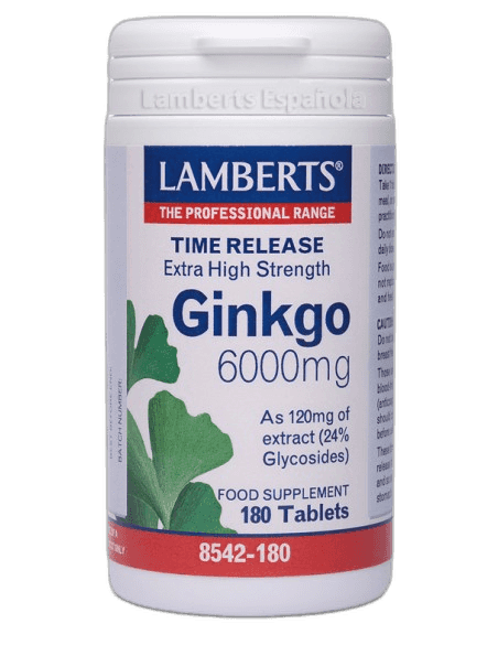 Imagen de GINKGO 6000 MG LAMBERTS 180 TABLETAS
