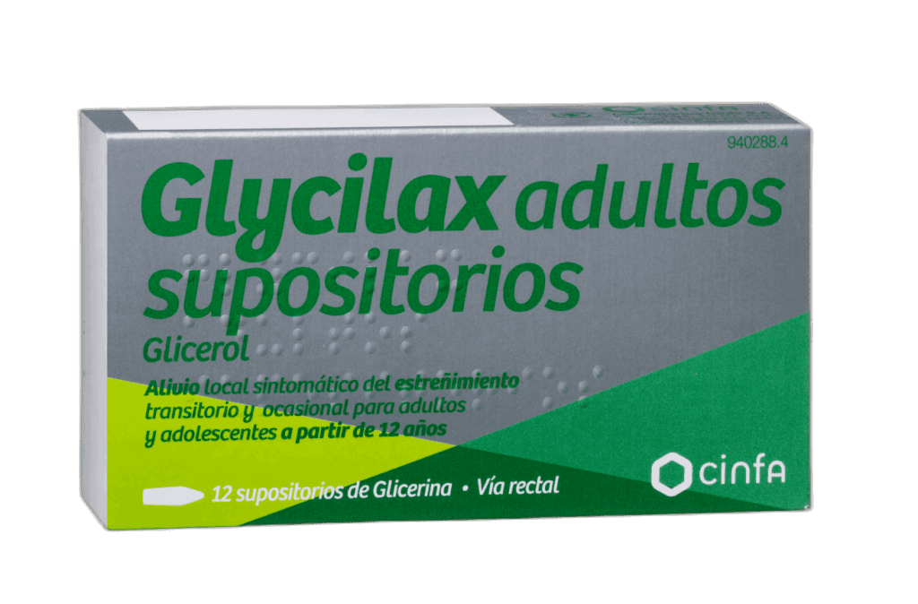 Imagen de GLYCILAX ADULTOS 3,31 g 12 SUPOSITORIOS