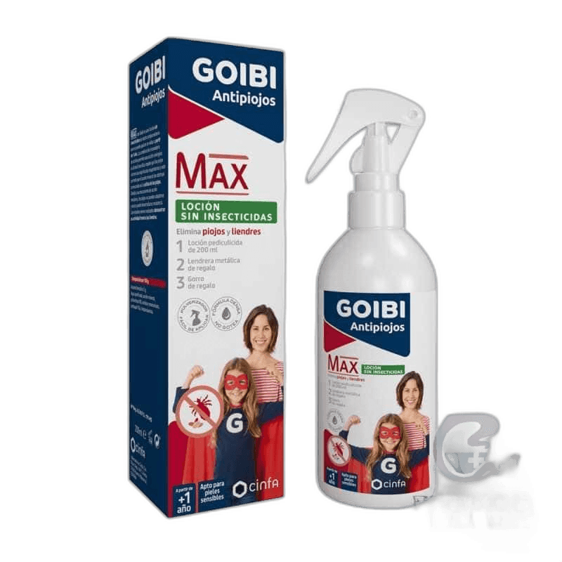 Imagen de GOIBI ANTIPIOJOS MAX LOCION SIN INSECTICIDAS 1 ENVASE 200 M