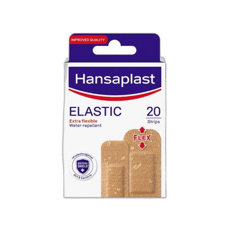 Imagen de HANSAPLAST ELASTIC APOSITO ADHESIVO 2 TAMAÑOS 20 STRIPS