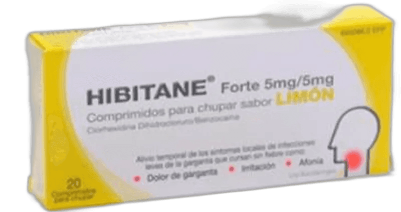 Imagen de HIBITANE 5 mg/5 mg 20 COMPRIMIDOS PARA CHUPAR (SABOR LIMON)