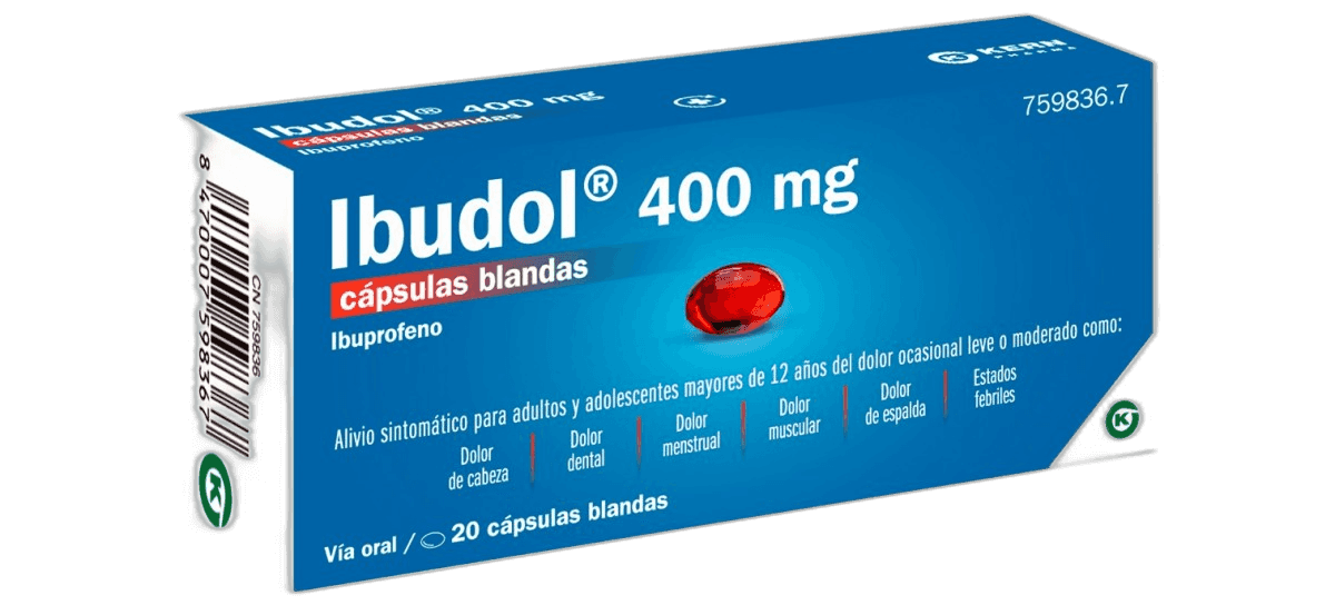 Imagen de IBUDOL 400 mg 20 CAPSULAS BLANDAS
