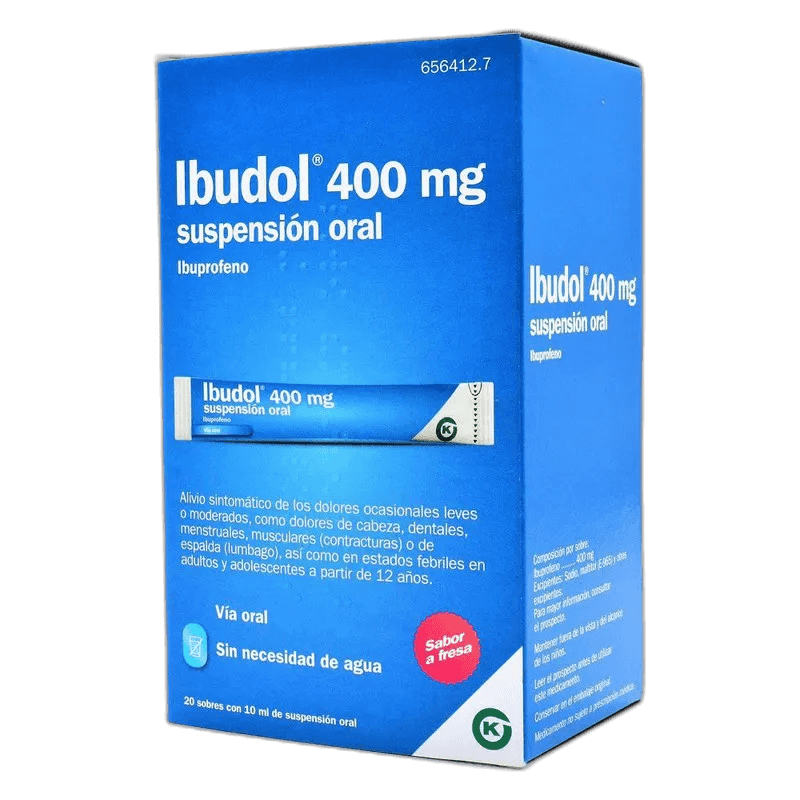 Imagen de IBUDOL 400 mg 20 SOBRES SUSPENSION ORAL 10 ml