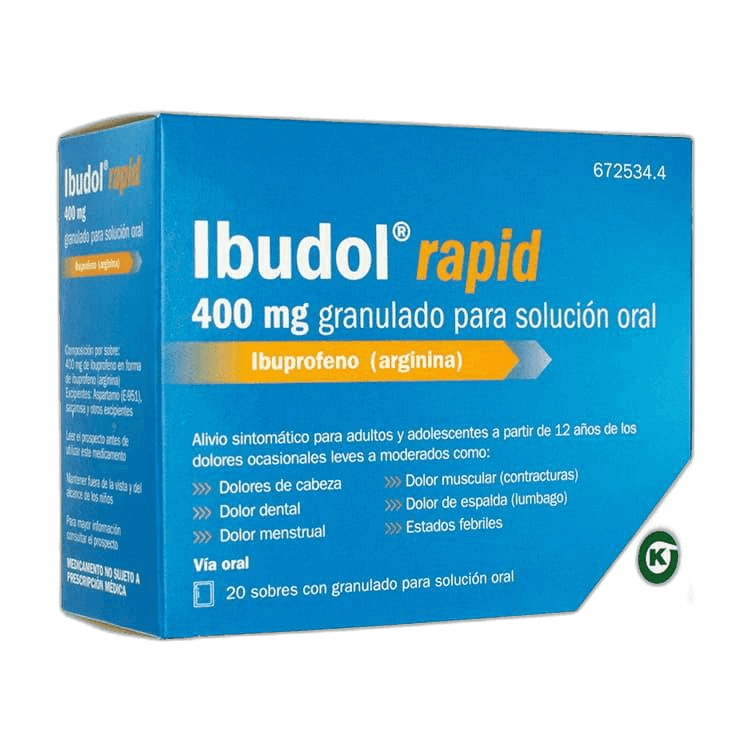 Imagen de IBUDOL RAPID 400 mg 20 SOBRES GRANULADO PARA SOLUCION ORAL