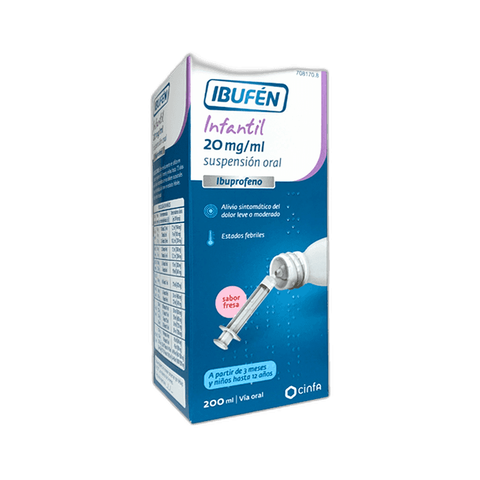 Imagen de IBUFEN INFANTIL 20 mg/ml SUSPENSION ORAL 1 FRASCO 200 ml