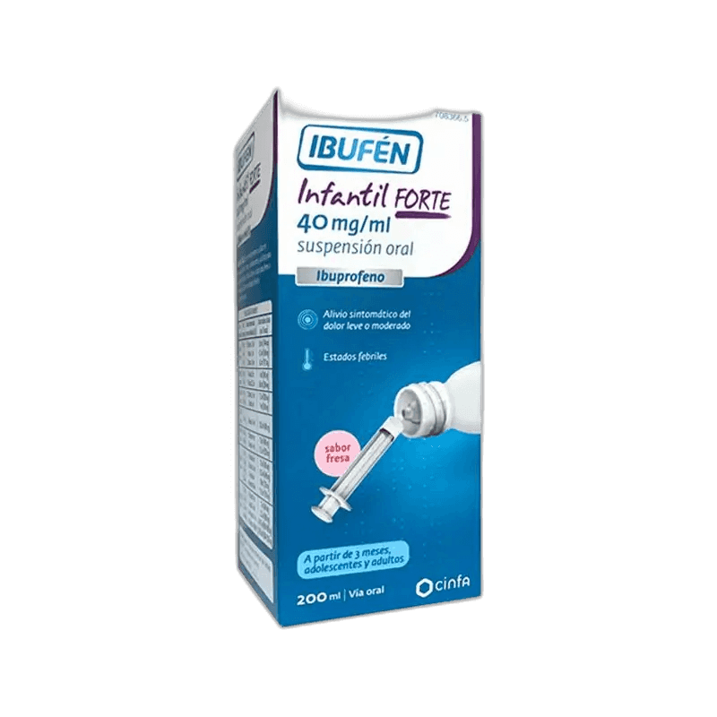 Imagen de IBUFEN INFANTIL FORTE 40 mg/ml SUSPENSION ORAL 1 FRASCO 200 ml