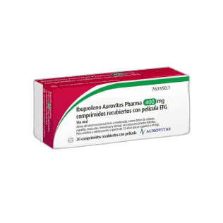 Imagen de IBUPROFENO AUROVITAS PHARMA EFG 400 mg 20 COMPRIMIDOS RECUBIERTOS