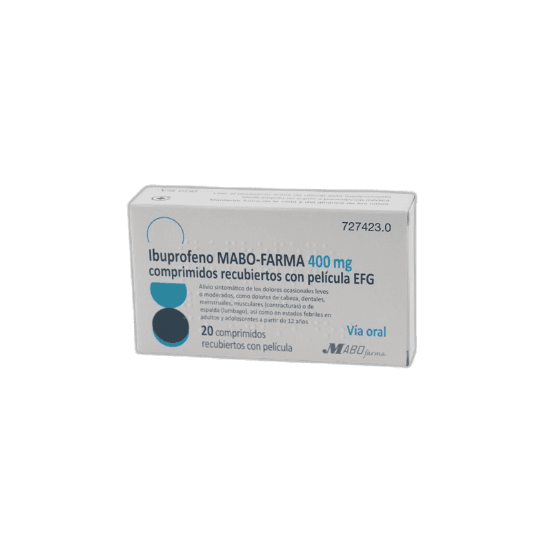 Imagen de IBUPROFENO MABO-FARMA EFG 400 mg 20 COMPRIMIDOS RECUBIERTOS