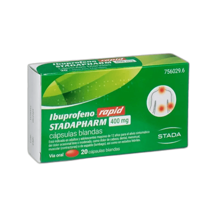 Imagen de IBUPROFENO RAPID STADAPHARM 400 mg 20 CAPSULAS BLANDAS