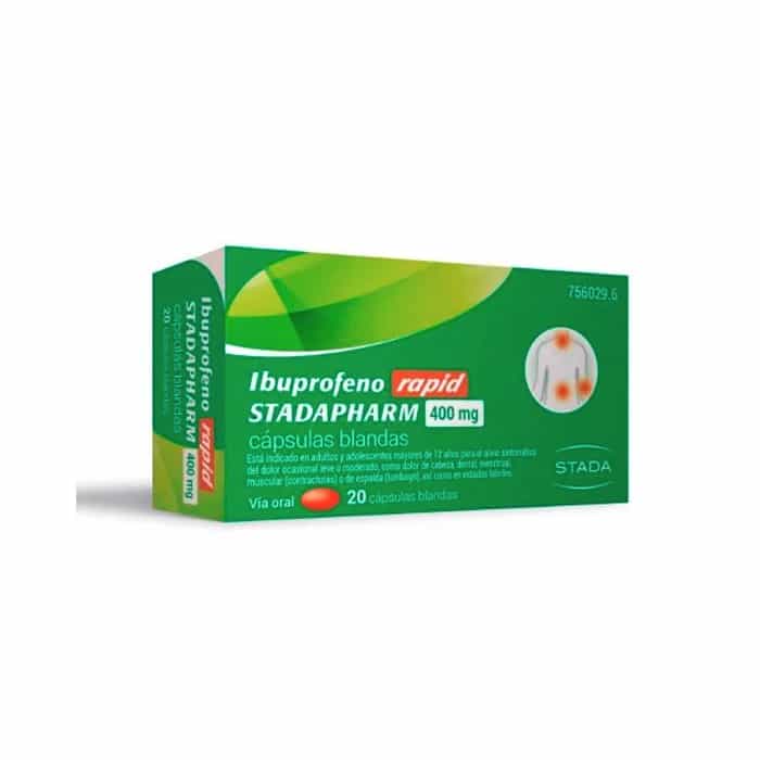 Imagen de Ibuprofeno Rapid Stadapharm 400 Mg 20 Cápsulas Blandas