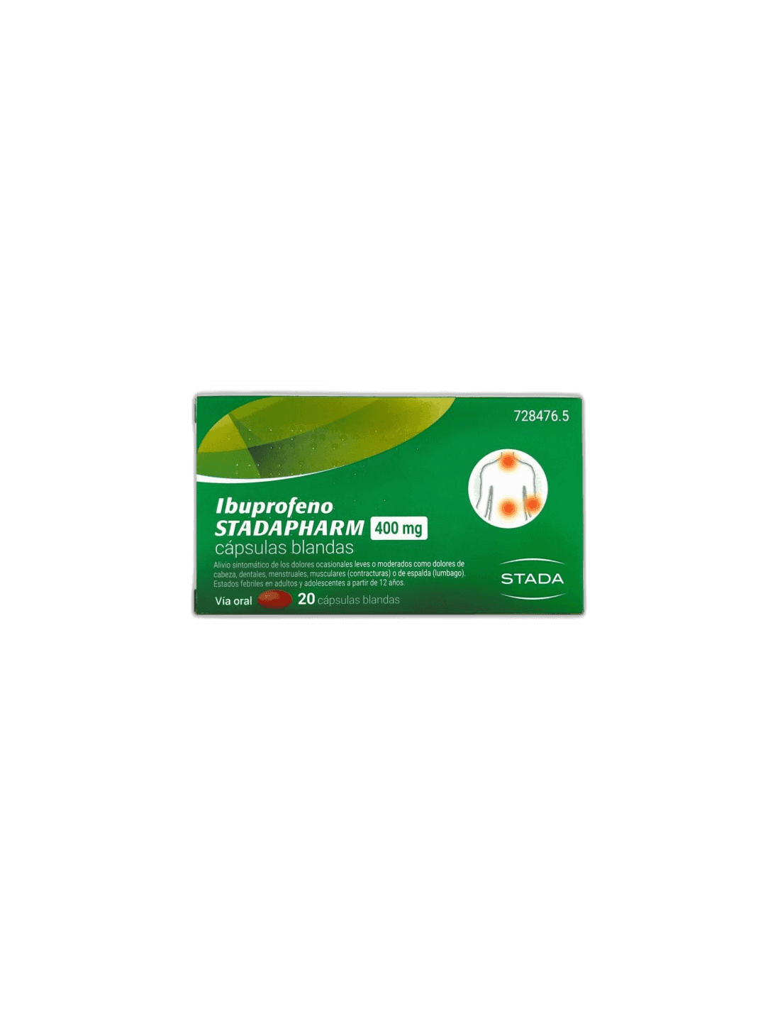 Imagen de IBUPROFENO STADAPHARM EFG 400 mg 20 SOBRES SUSPENSION ORAL 10 ml