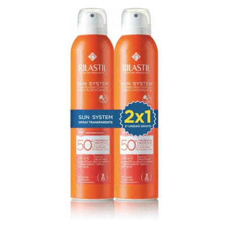 Imagen 2 de Rilastil Duplo Sun System Spray Transparente 2x200 Ml