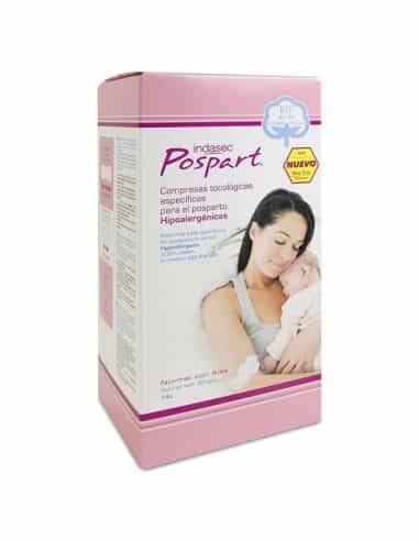Imagen de INDASEC POSPARTP COMPRESAS NORMAL ALAS 10 UDS