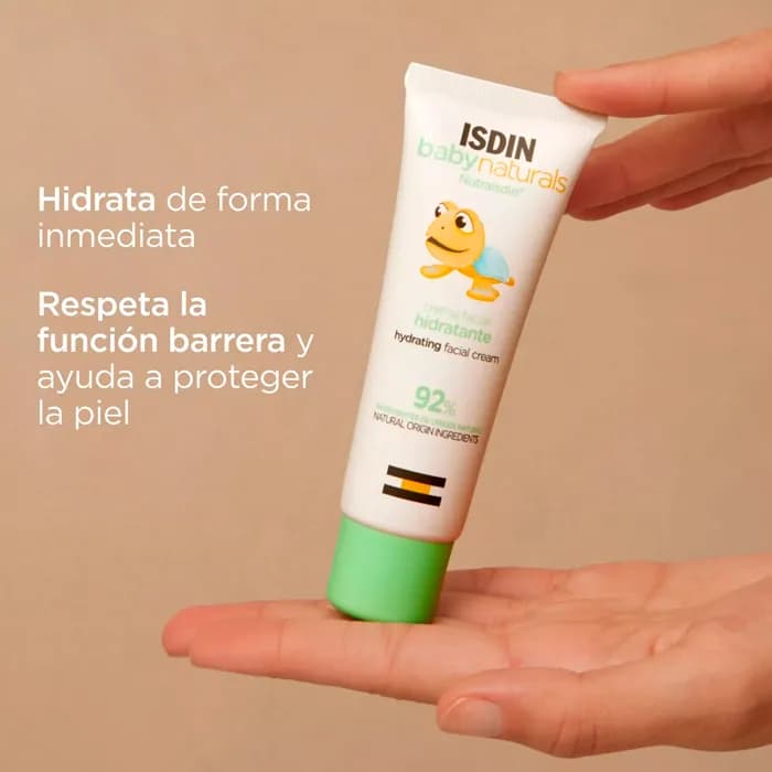 Imagen 2 de Isdin Baby Naturals Crema Facial Hidratante 50 Ml