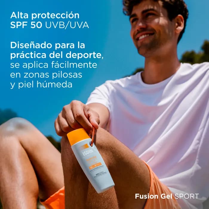 Imagen 3 de Fotoprotector Isdin Fusion Spf50+ Gel Sport 100 Ml