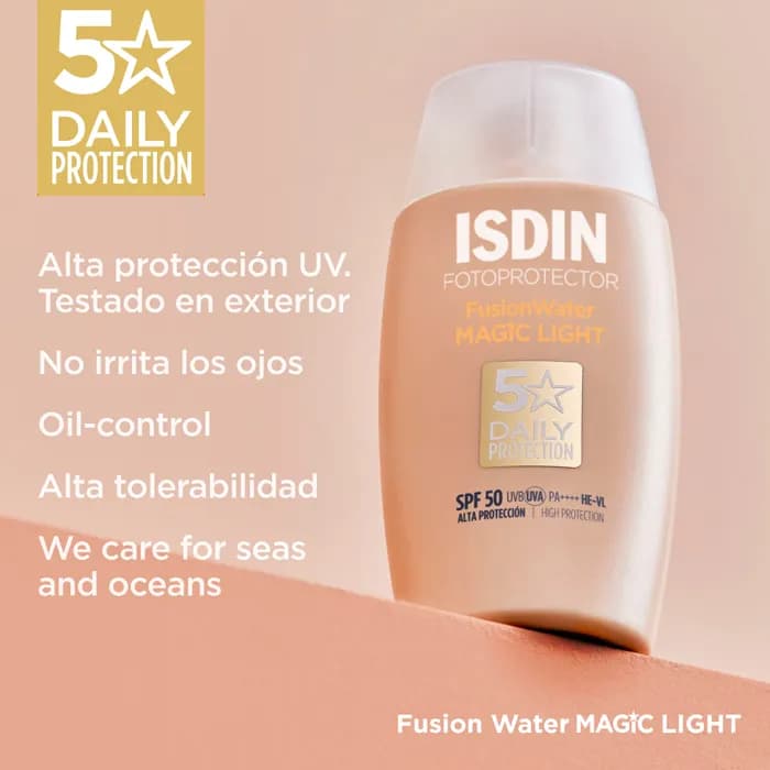 Imagen 2 de Isdin Fotoprotector Fusion Water Magic Light Spf50+ 50 Ml