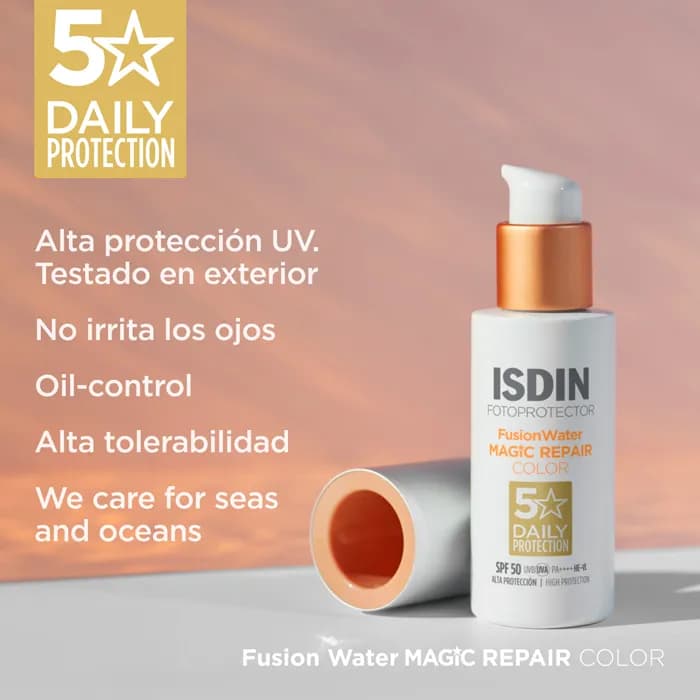 Imagen 2 de Isdin Fusion Water Magic Repair Color Spf50+ 50 Ml