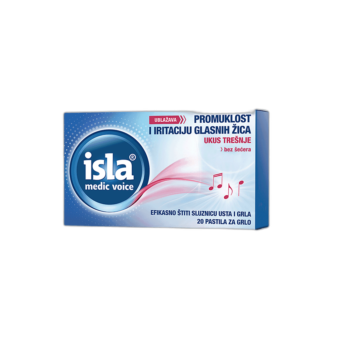 Imagen de ISLA MEDIC VOICE 20 PASTILLAS BLANDAS SABOR SUAVE CEREZA