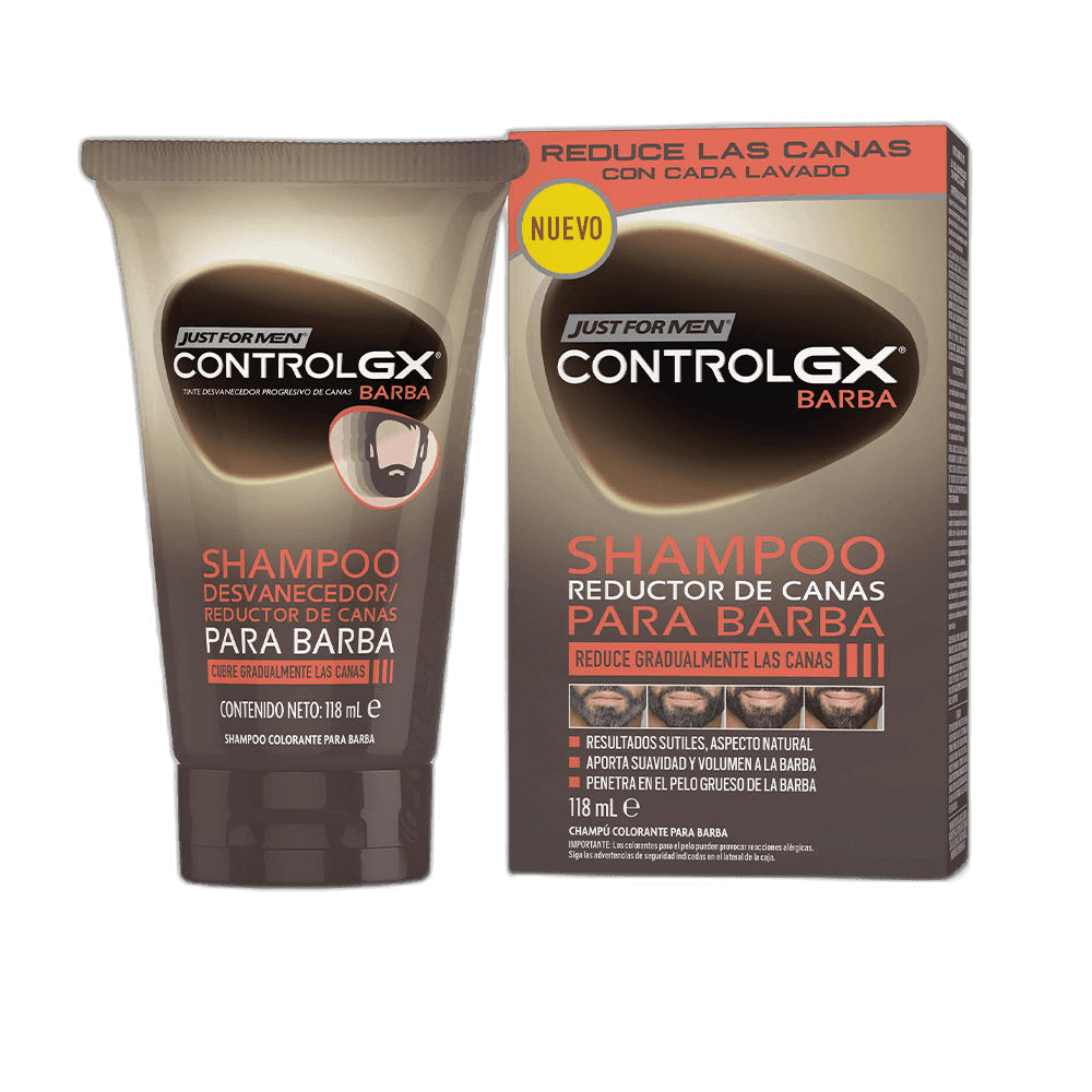 Imagen de JUST FOR MEN CONTROL GX REDUCTOR DE CANAS CHAMPU PARA BARBA