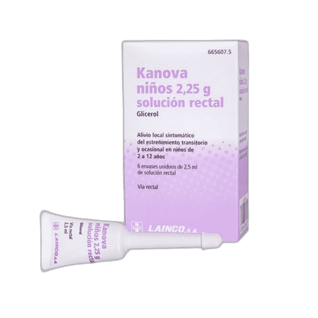 Imagen de KANOVA NIÑOS 2,25 g SOLUCION RECTAL 6 ENEMAS 2,5 ml