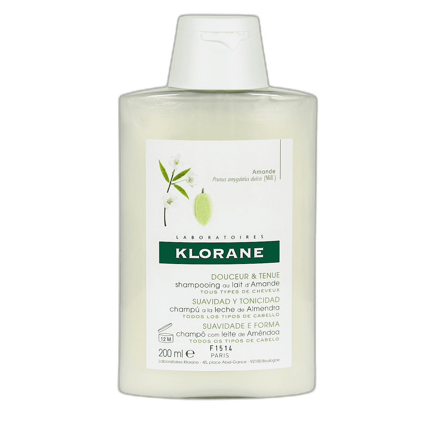 Imagen de Klorane Champú Leche Almendras 200 Ml