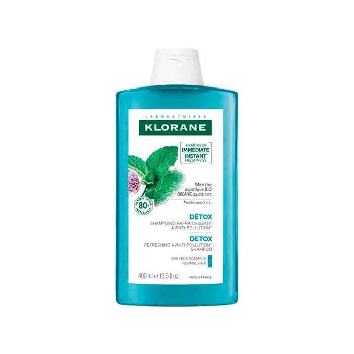 Imagen 2 de Klorane Champú Menta Acuática Bio 400 Ml