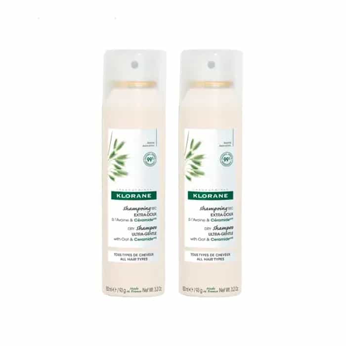 Imagen de Klorane Duplo Champú Seco a la Leche de Avena 2x150 Ml