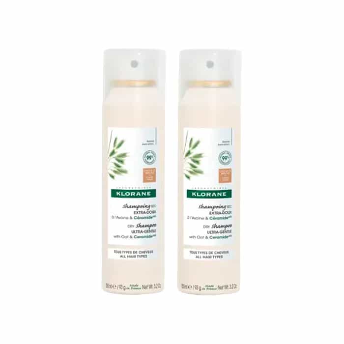 Imagen de Klorane Duplo Champú Seco Leche Avena 2X150 Ml